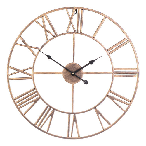 Reloj De Pared Vintage Grande Con Números Romanos, Decoració