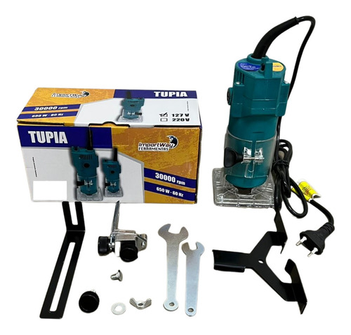 Tupia Eletrica Com Acessórios 30000rpm 650w 6mm Importway 110V