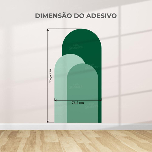 Adesivo Decorativo Ambiente Interno Parede Quarto Tons Verde