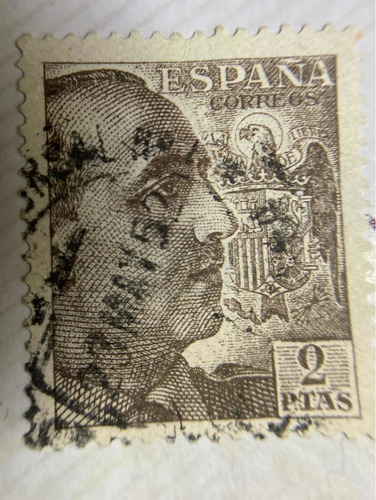 Sello Postal De España De 1939 General Franco 2 Pst