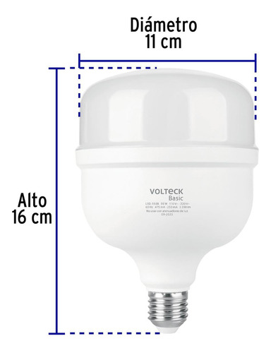 Lámpara Led Alta Potencia 35w (equiv. 300w) Luz De Día Basic