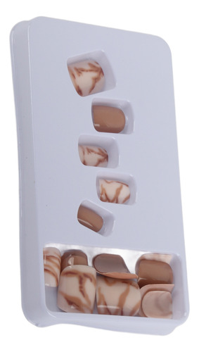 24 Pcs Mujeres Uñas Falsas Pegamento De Cubierta Completa