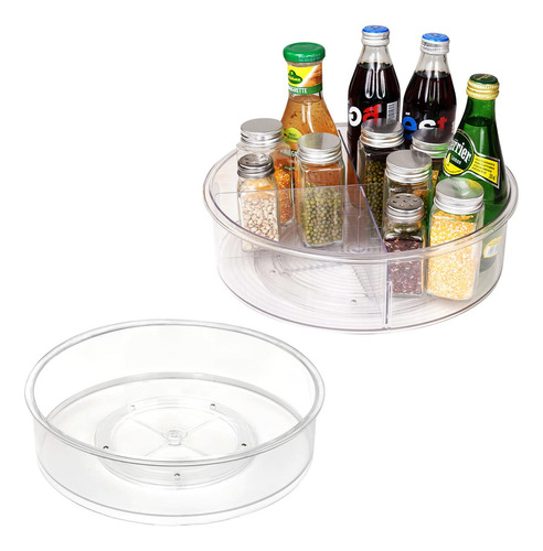 Paquete De 2 Organizadores Transparentes Puricon Lazy Susan.