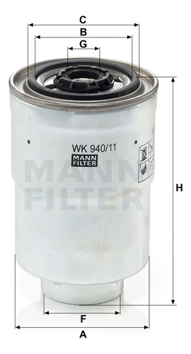 Filtro De Combustible Kia Motors K-serie K 2500 2.5 D