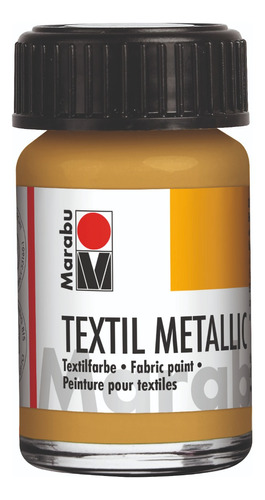 Pintura Textil Metalizado, Dorado 784, 15 Ml Marabu