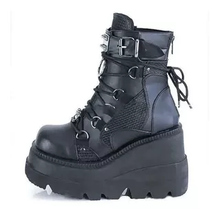 Botas De Mujer Punk De Suela Gruesa Estilo Gótico W