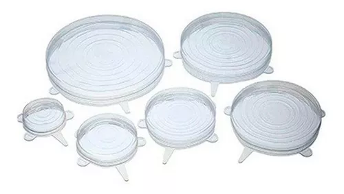 Set De 6 Tapas De Silicona Ajustables Para Cocina