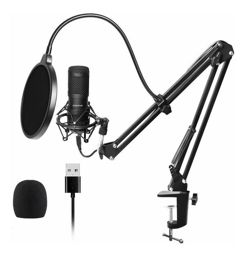 Usb Streaming Podcast Microfono Para Pc, Sudotack Professional 96khz / 24bit Studio Cardioid Condenser Mic Kit Con Tarje