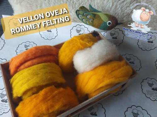 Imagen 4 de 5 de Felting Lana De Oveja Raza Rommey Para Esculturas