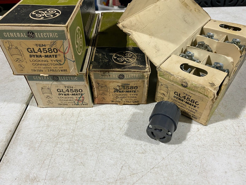 10x Ge Gl4580 Dyna-mate Locking Connectors 15a 250v Ccs
