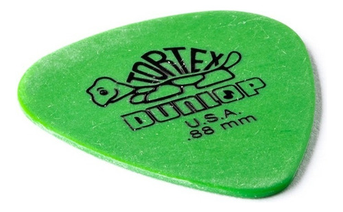 Palheta Tortex 0,88mm Verde Pacote Com 12 Dunlop