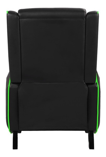 Imagen 4 de 4 de Silla de escritorio Cougar Ranger gamer negra y verde con tapizado de cuero sintético