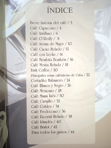 Recetas De Café Aromas Y Sabores De Cuba (recetario)