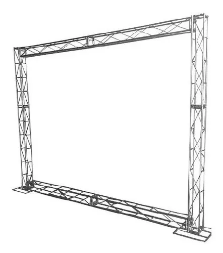 comprar Treliças Kit Boxtruss Q15 Backdrop Aço 2,0x3,0m Suportes