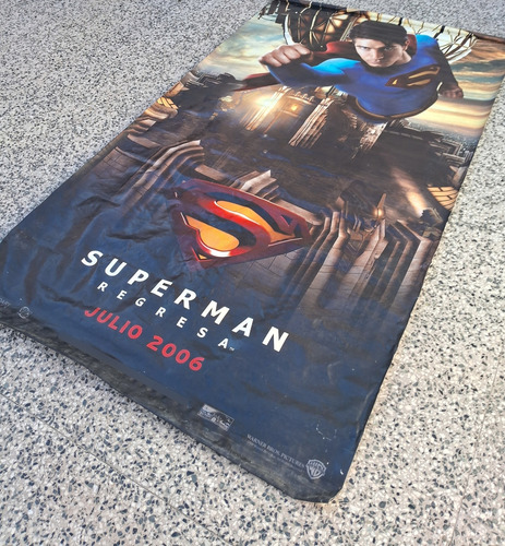 Cartel De Cine Original. Superman Regresa 2006. Gran Tamaño. Azul (Usado)