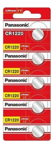 Bateria Pila Panasonic Cr1220 Pack De 5 Pilas 3v