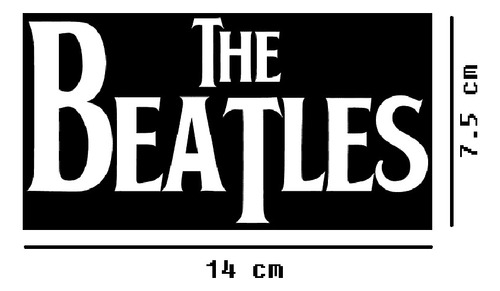 The Beatles Logo Sticker Vinil 2 Piezas $135 Mikegamesmx