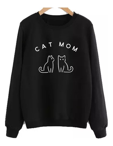 Buzo Canguro Amantes De Los Gatos Mom Cat Mama Unisex