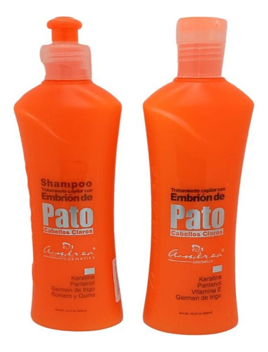 Shampoo + Tratamiento Capilar Con Embrion De Pato Cabellos