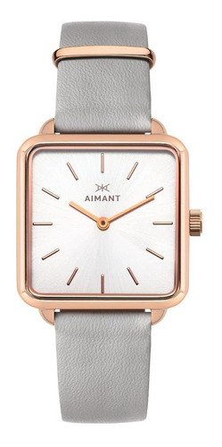 Reloj Mujer Aimant Llo-260l8-7 Cuarzo Pulso Rosado En Cuero