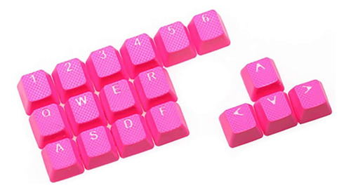 Juego De Teclas Retroiluminadas De Goma-cherry Mx (rosa)x18