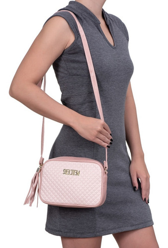 Imagem 2 de 7 de Kit 2 Bolsas De Ombro Redonda E Quadrada Pequena Lançamento