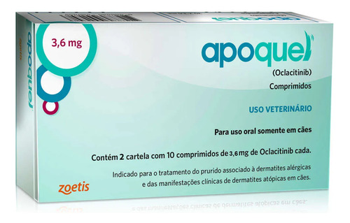 Apoquel 3,6mg Dermatológico Anti Coceira Cães