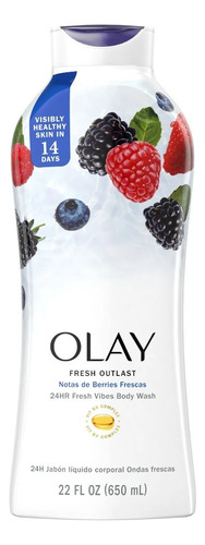 Olay Fresh Outlast Body Wash 650 Ml Crema Corporal Berries Frescas