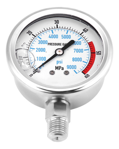 Manómetro Hidráulico 60mpa/9000psi Base Entrada Npt1/4