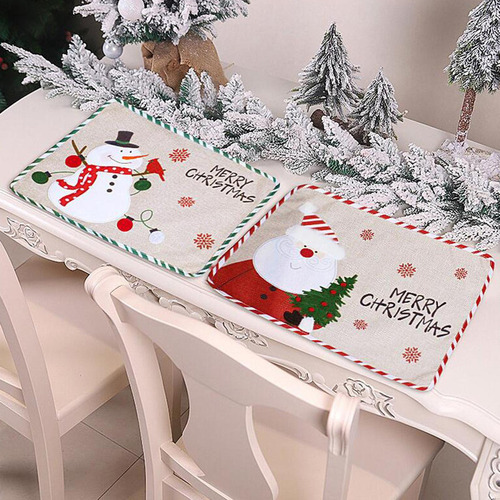 Mantel Individual Para Decoración Rectangular, Cena, Navidad