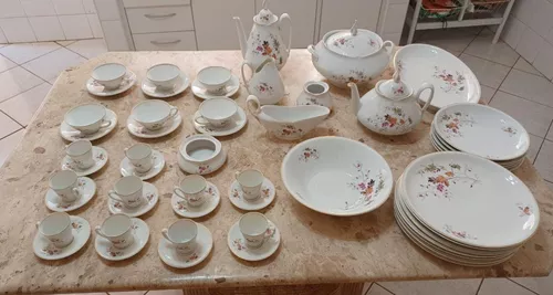 jogo de chá - Porcelana Real  Jogo de chá porcelana, Jogo de chá