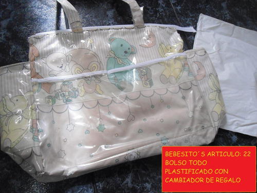 Bolso Plastificado+cambiador+mamadera Bebesito's Oferta