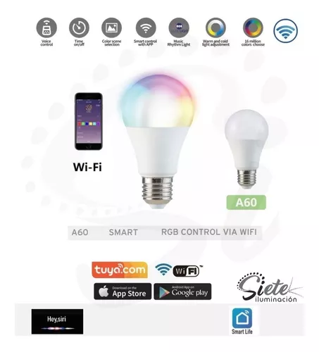 enchufe creencia felicidad Lámpara Led Smart Life E27 Wifi Rgb Celular App Tuya Dim