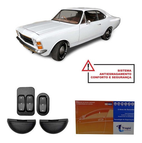 Imagem 1 de 4 de Kit Vidro Elétrico Tragial Gm Chevrolet Opala 2 Portas