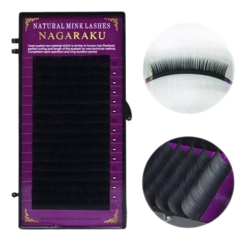 Extensiones De Pestañas Nagaraku Talla Unica Curvatura D