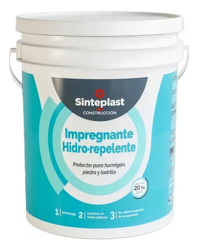 Hidro-repelente Sinteplast Impermeabilizante 20 Lts Color Incoloro