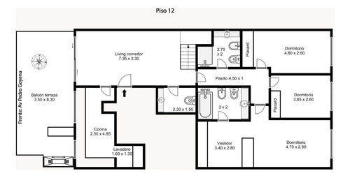 Departamento Piso 4 Amb Con Terraza Propia