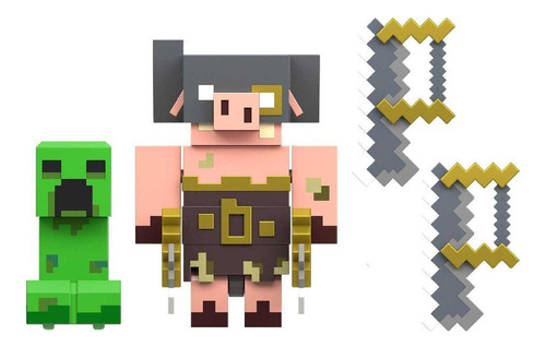 Minecraft Legends Fidget Creeper Vs Piglin Bárbaro - Mattel