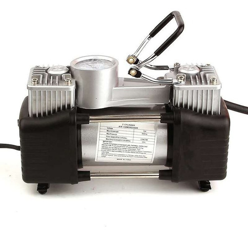Compresor Aire Caja Doble Cilindro 12v Inflador Neumáticos