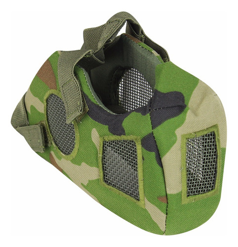 Máscara De Proteção Airsoft Qgk Conquerors Cs Tactical Woodl Cor Camuflado