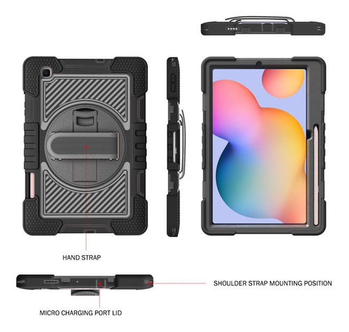 Imagen 5 de 9 de Funda Para Tablet Samsung Tab S6 Lite Sm-p613/p619 10.4 2022