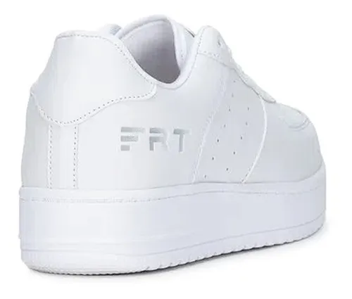 Tenis Blanco Urbano Liso Ferrato Hombre Frt164 Original