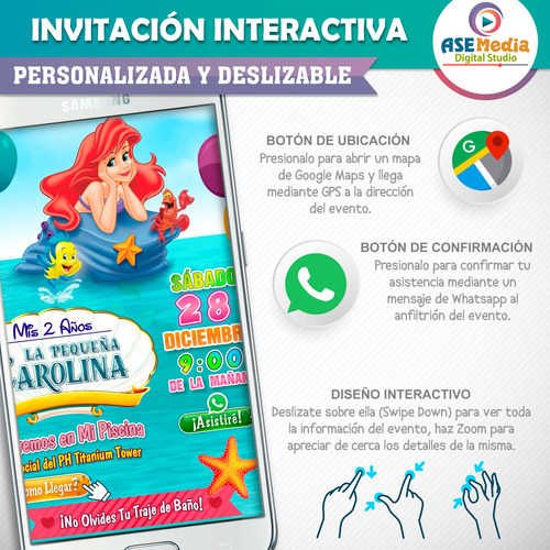 Invitación Digital Interactiva Cualquier Temática Botones