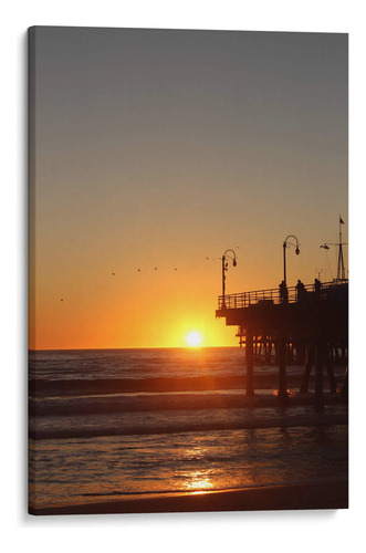 Canvas Lab Cuadro Sunset At Santa Monica Pier 120x180