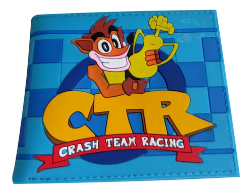 Crash Team Racing Crash Ctr Billetera Pvc Flexible