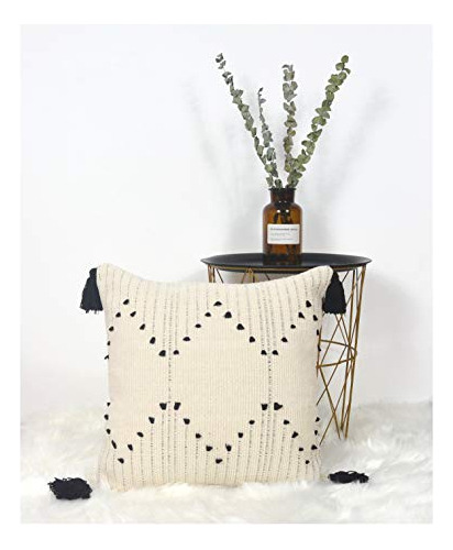 Decorativo Boho Borla Lanzar Fundas De Almohada Sofa Ca...