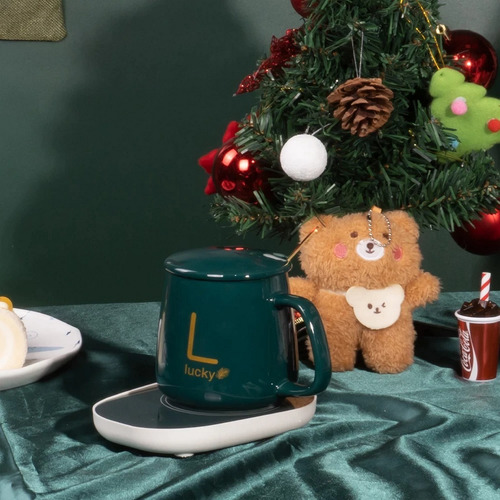Imagen 5 de 6 de Taza De Café/té Con Calentador Eléctrico Cuchara Set Taza