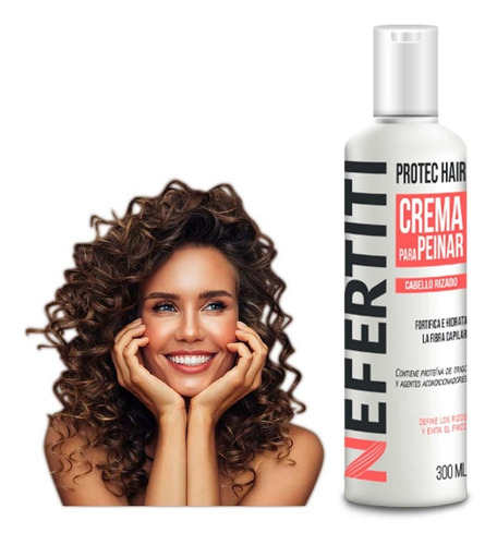 Crema Para Peinar Rizos Anti Frizz Curly Girl Nefertiti 300