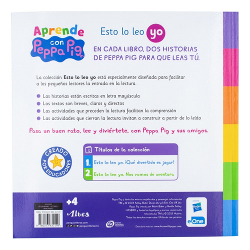 Peppa Pig: Nos Vamos De Aventura, De Hasbro / Eone. Serie Aprende Con Peppa Pig Editorial Altea, Tapa Blanda En Español, 2023