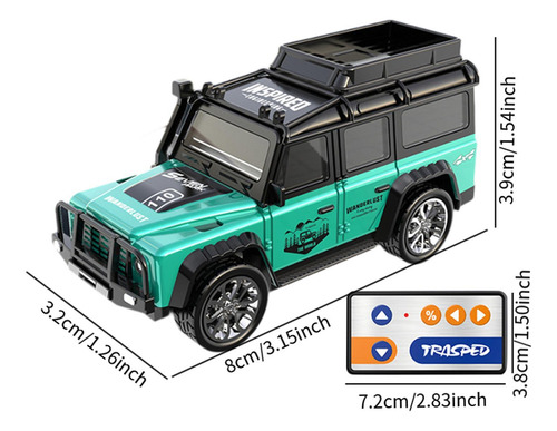 Camión Modelo Rc Rock 1/64 Con Control Remoto, Vehículo De